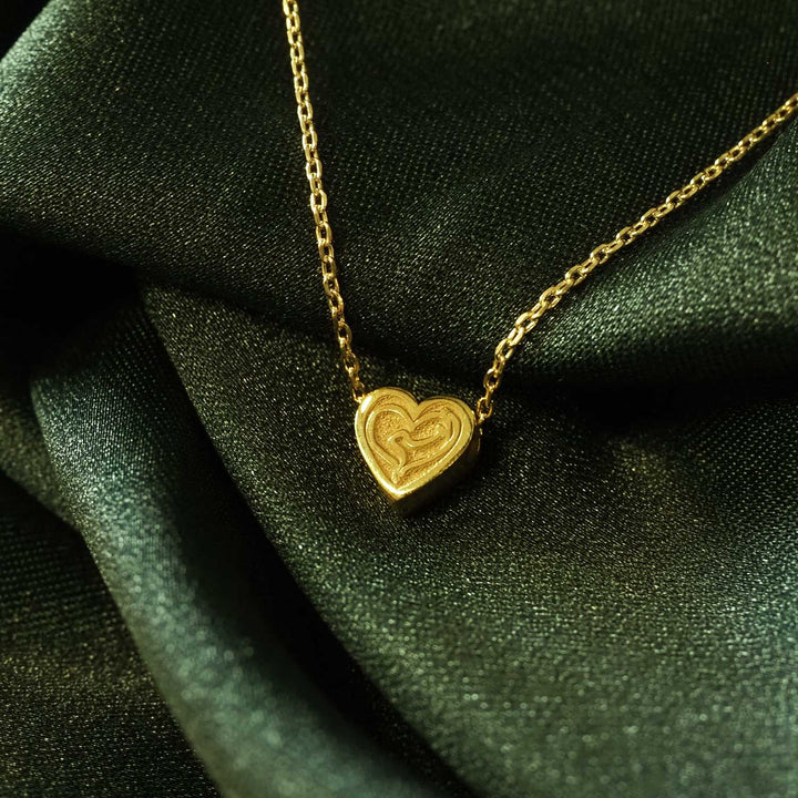 Mother Written Heart Shaped Necklace - WAMT014