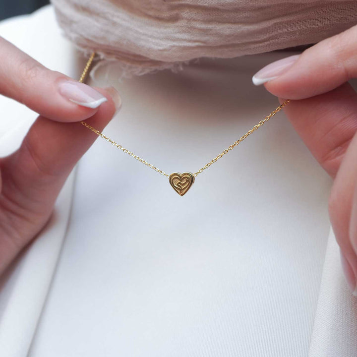 Mother Written Heart Shaped Necklace - WAMT014