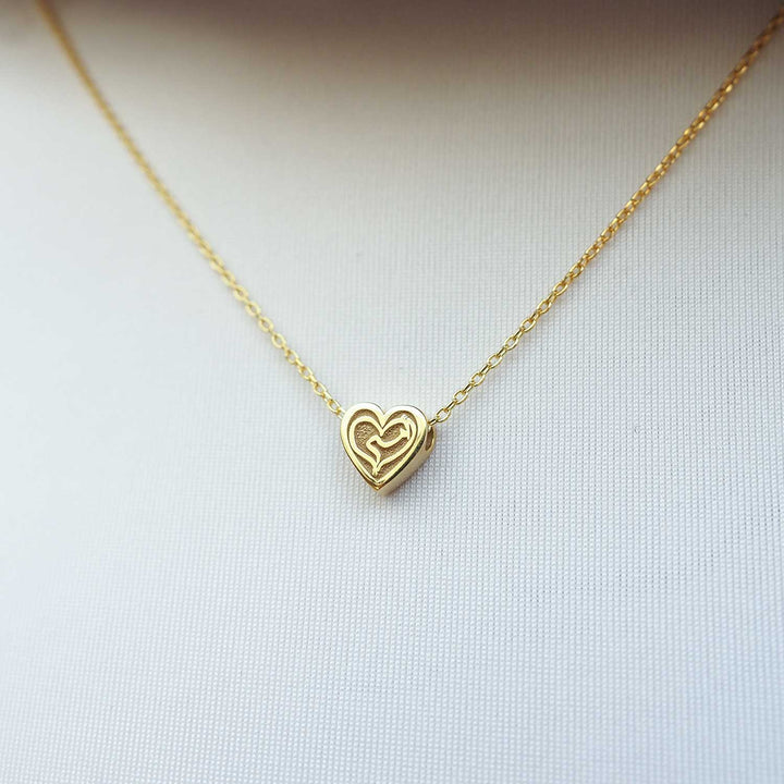 Mother Written Heart Shaped Necklace - WAMT014