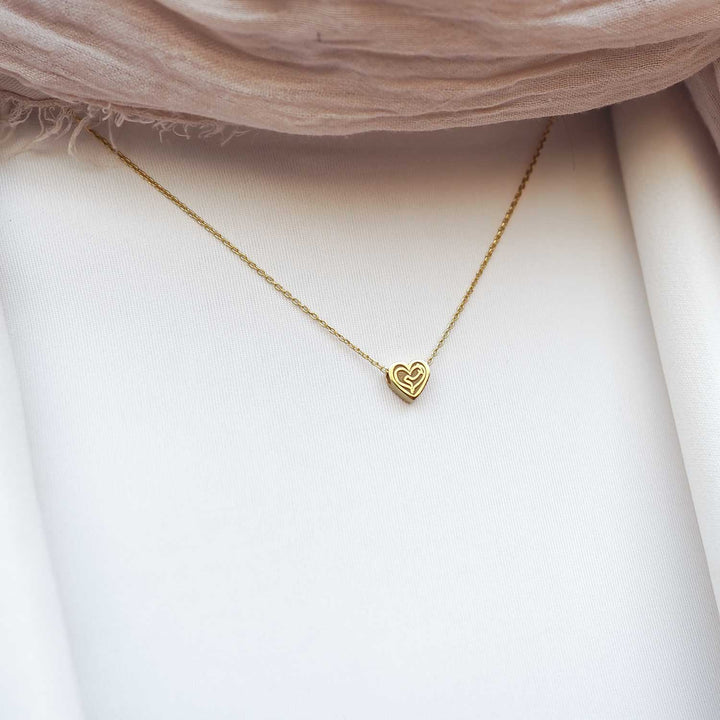 Mother Written Heart Shaped Necklace - WAMT014