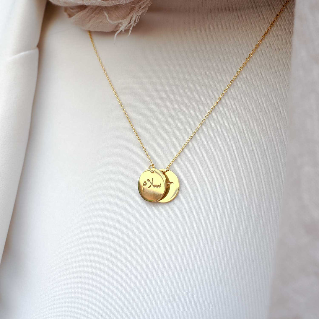 Peace and Love Written Necklace - WAMT023