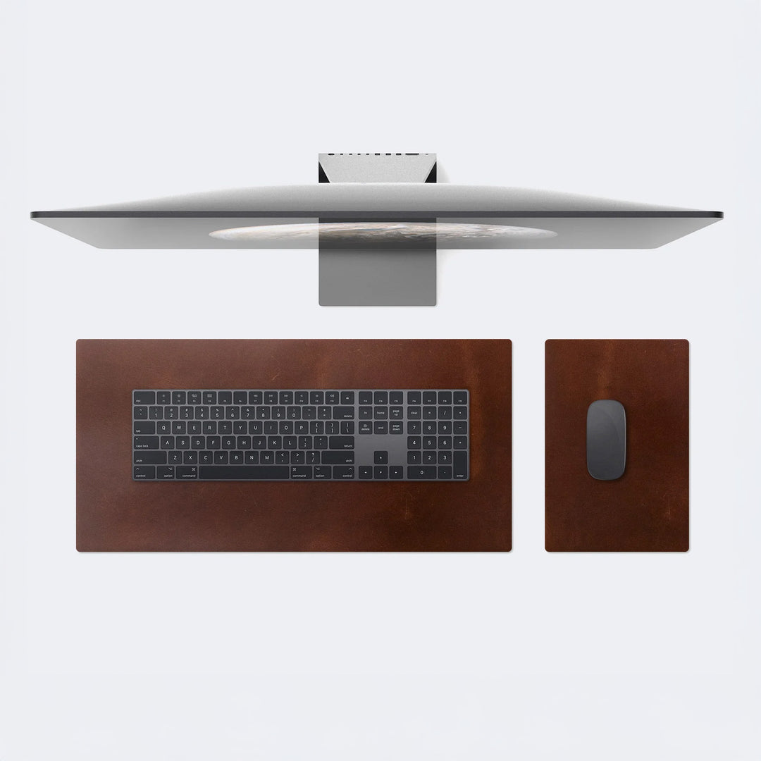 Leather Desk Pad & Mouse Pad Set (Scratch Proof) - WAMD010