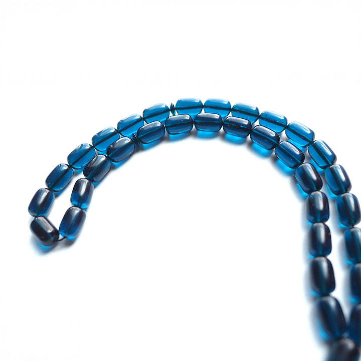 Handcrafted Pressed Fire Amber Tasbeeh Silver Tassel – WATD116