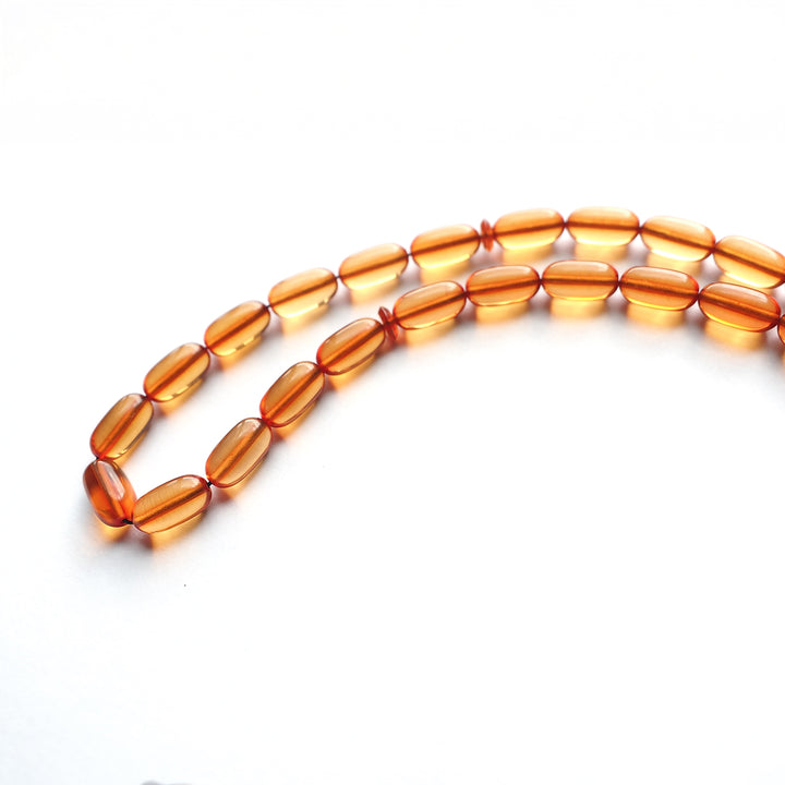 1000 Sterling Silver Kazaz Tassel Pressed Fire Amber Tasbeeh – WATD126