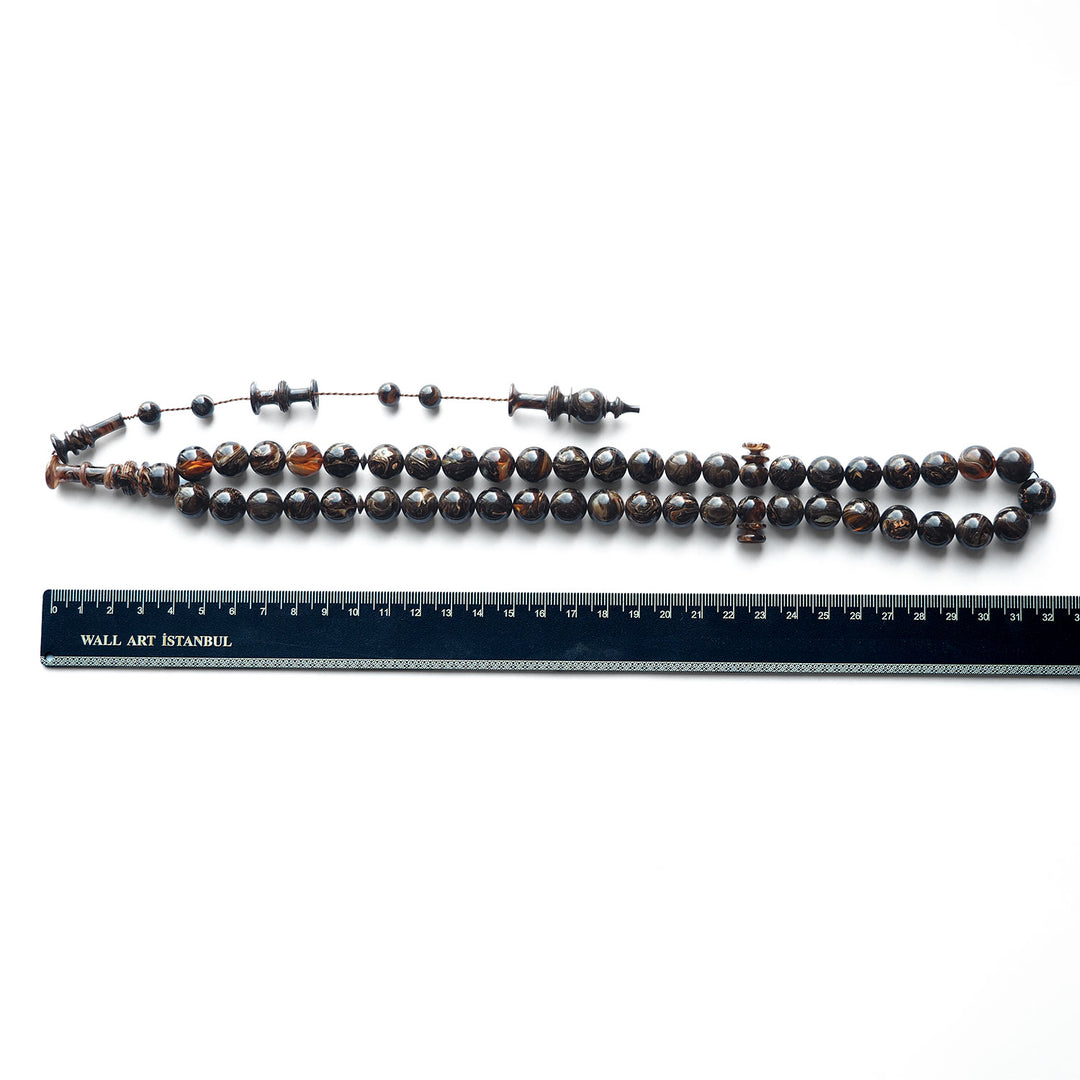 Mastercrafted 45 Beads Sphere Cut Streaked Catalin Tasbeeh – WATD135