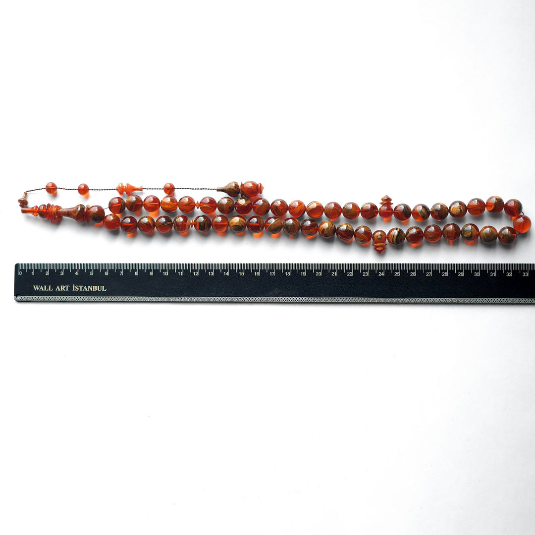 Mastercrafted 45 Beads Sphere Cut Streaked Catalin Tasbeeh – WATD136