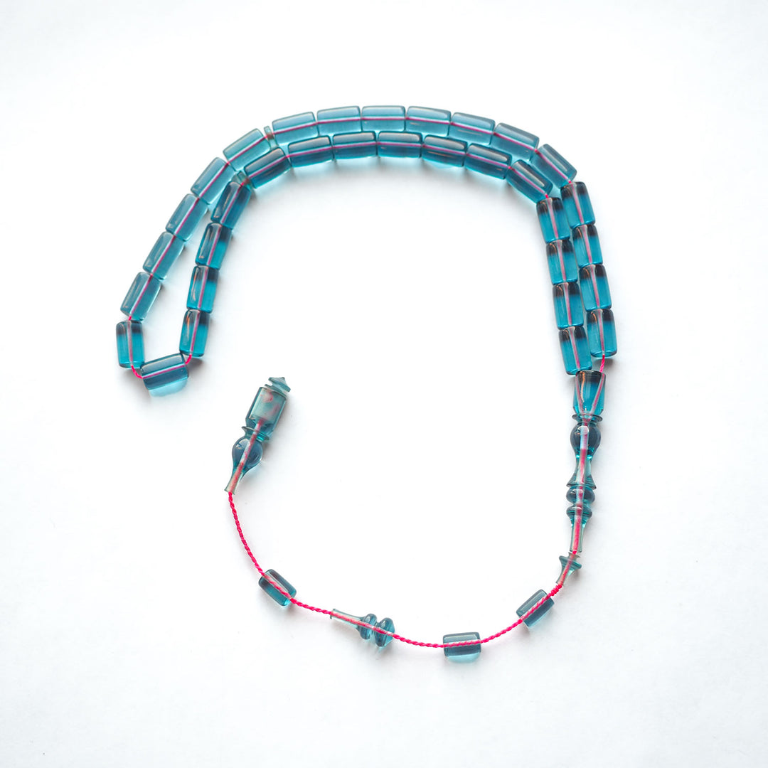 Mastercrafted Pressed Fire Amber Tasbeeh – Cut System Design – WATD142