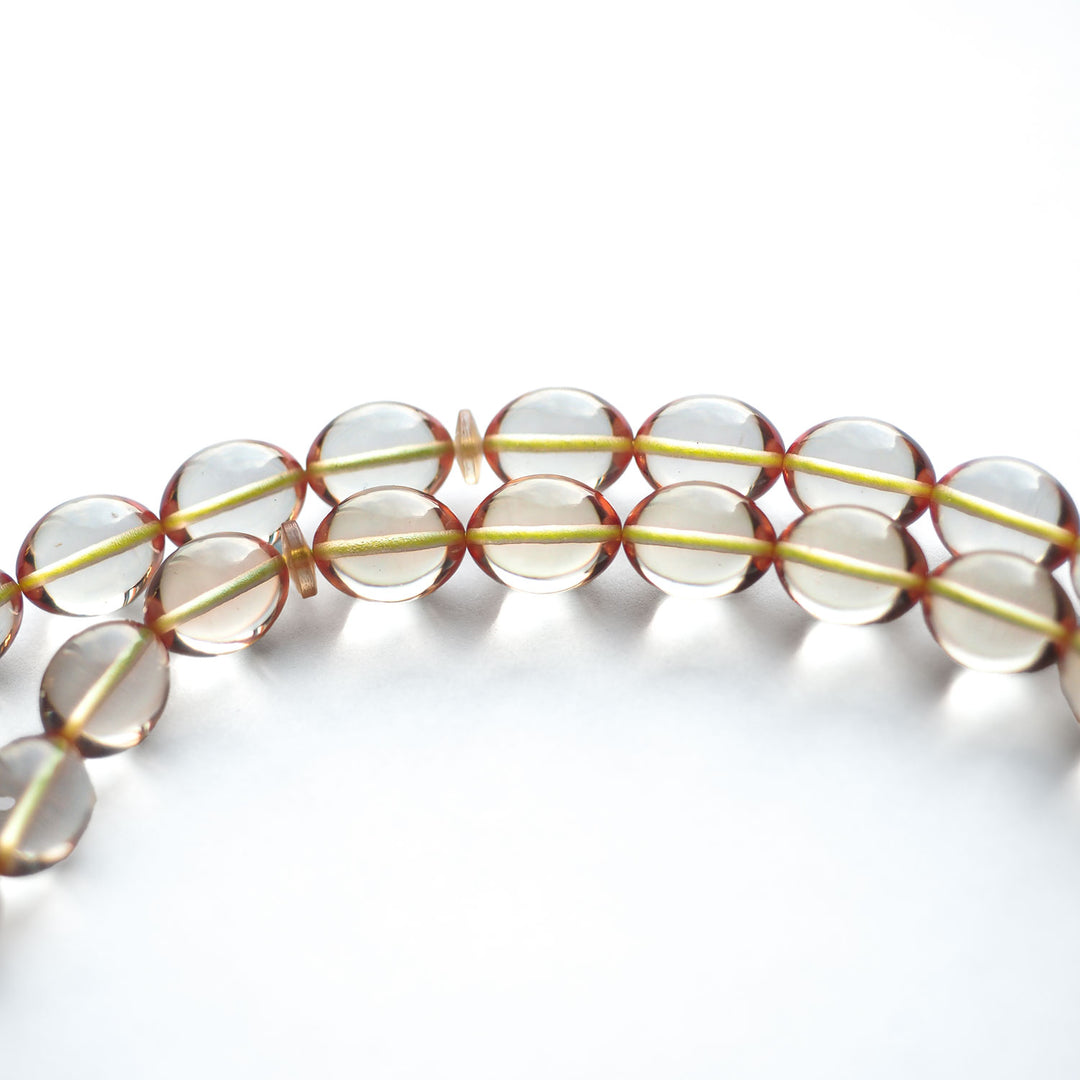 Handcrafted Pressed Fire Amber Tasbeeh – Oval-Cut Beads – WATD146