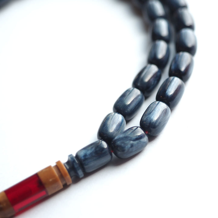 Catalin & Kuka Combined Tasbeeh with 1000 Sterling Silver Kazaz Tassel – WATD151