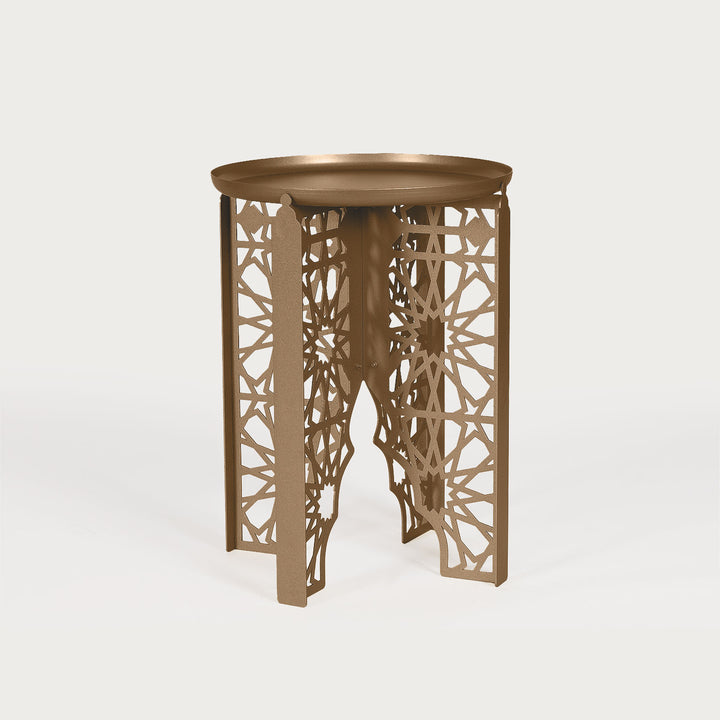 Emas L Metal Islamic Side Table - WAMZ013