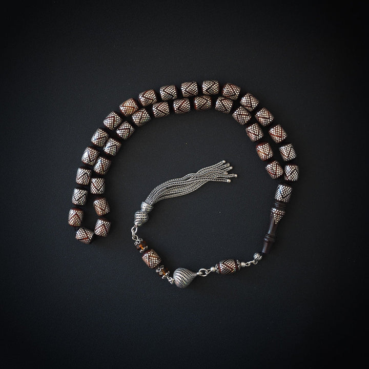 Silver-Embellished Kuka Tasbeeh – WATD088