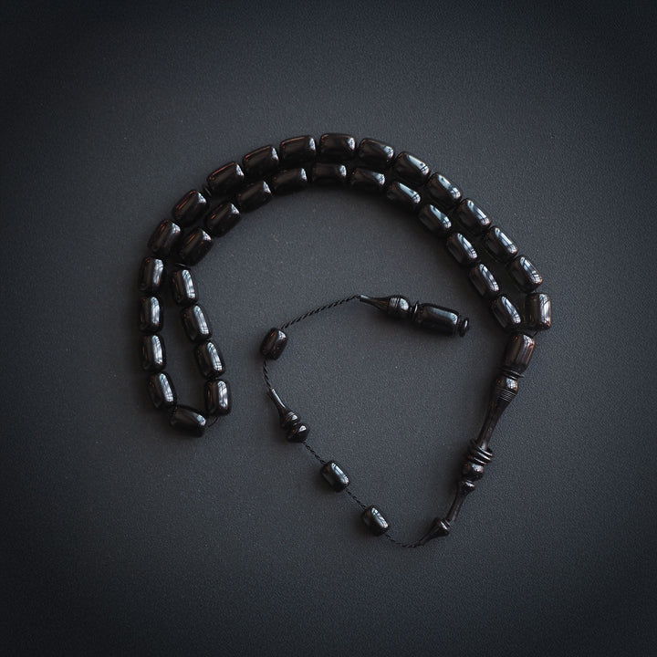 Handcrafted Color Changing Pressed Fire Amber Tasbeeh – WATD084