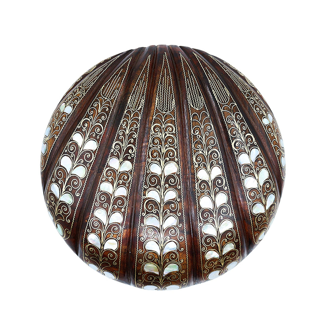 Handcrafted Wooden Box with Abalone Mother-of-Pearl Inlay - WAAH483