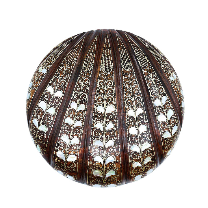Handcrafted Wooden Box with Abalone Mother-of-Pearl Inlay - WAAH483