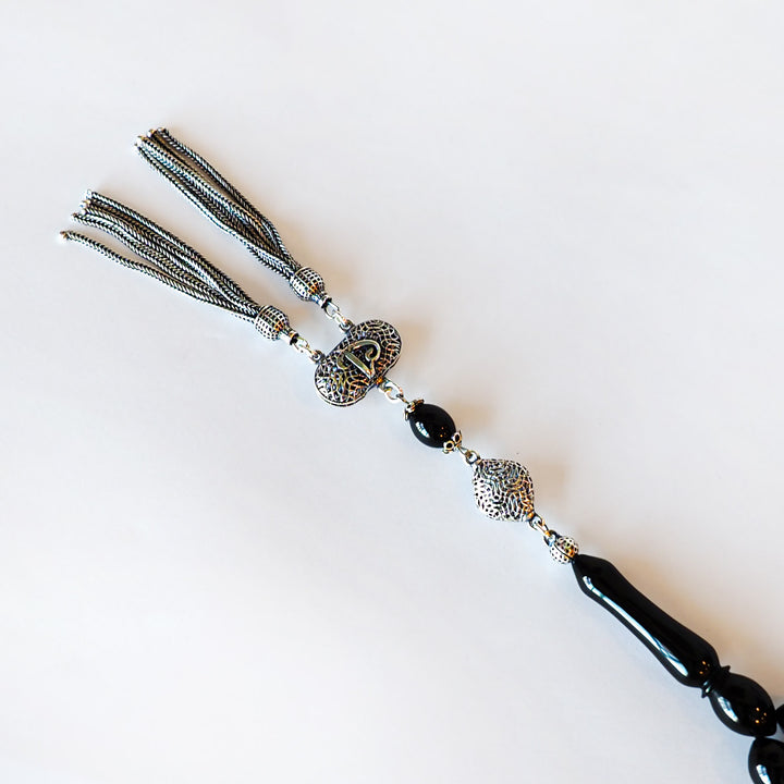 Handcrafted Lathe-Turned Ottoman Cut Erzurum Oltu Tasbeeh – WATD085