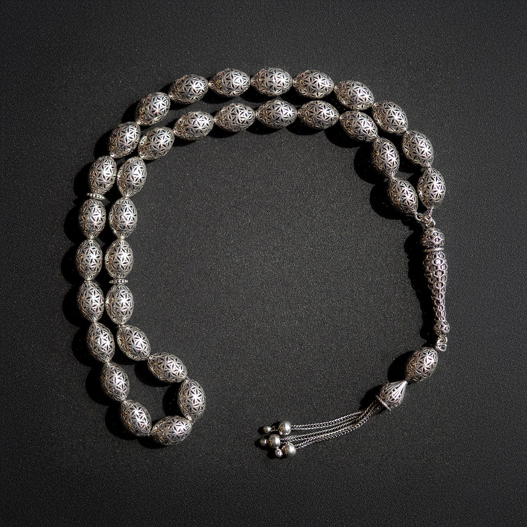 Zerafet - Oxidized Fusion Silver Tasbeeh - WATE025