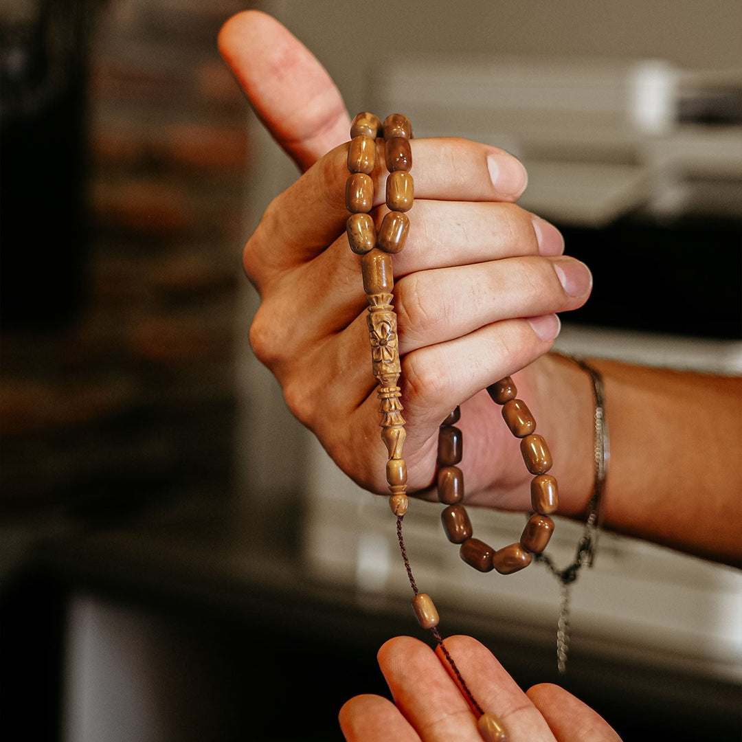 Kuka Wood Tasbeeh Special Carved Imam Bead – WATD075