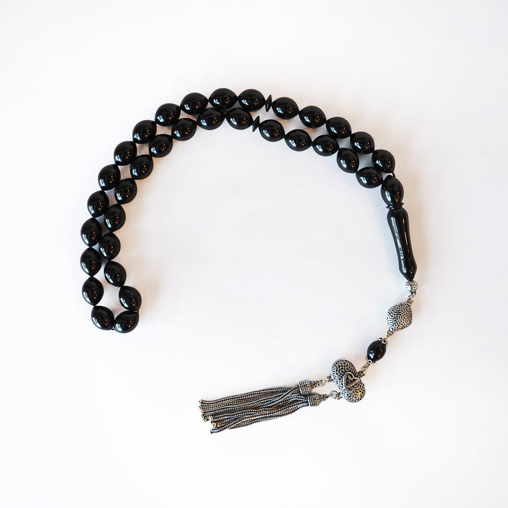 Handcrafted Lathe-Turned Ottoman Cut Erzurum Oltu Tasbeeh – WATD085