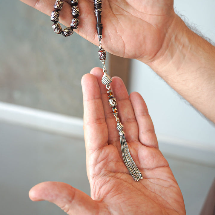 Silver-Embellished Kuka Tasbeeh – WATD088