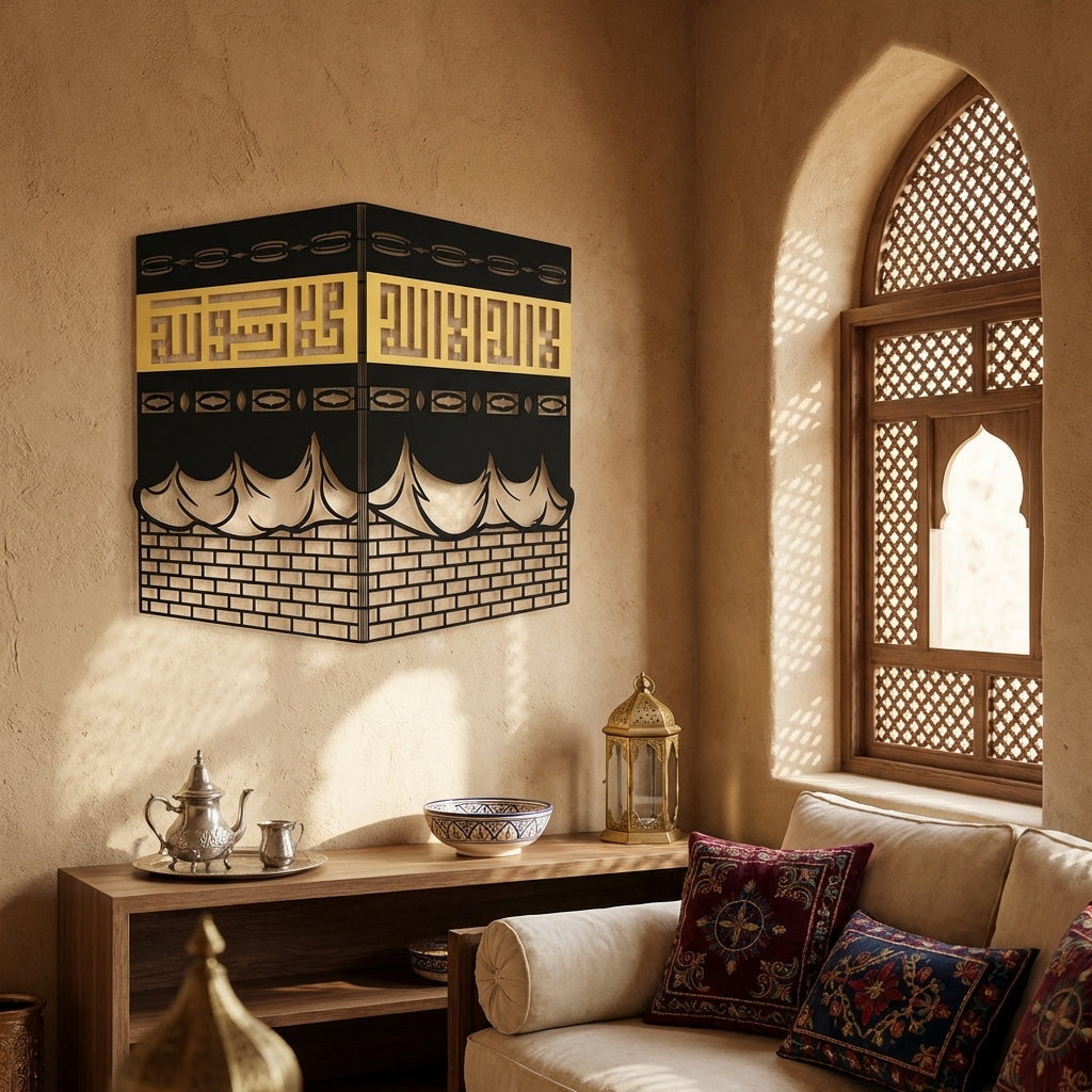 Kaaba Shareef Metal Islamic Wall Art - WAM121