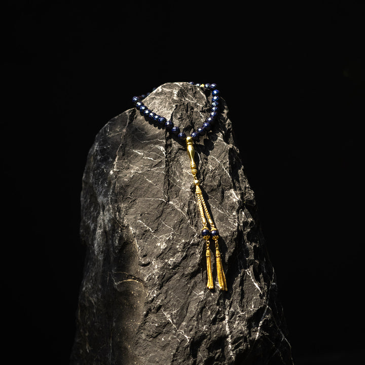 Energy Stone Tasbeeh (Color-Changing) (Gold-Plated Silver Imam Bead and Tassel) - WATE010