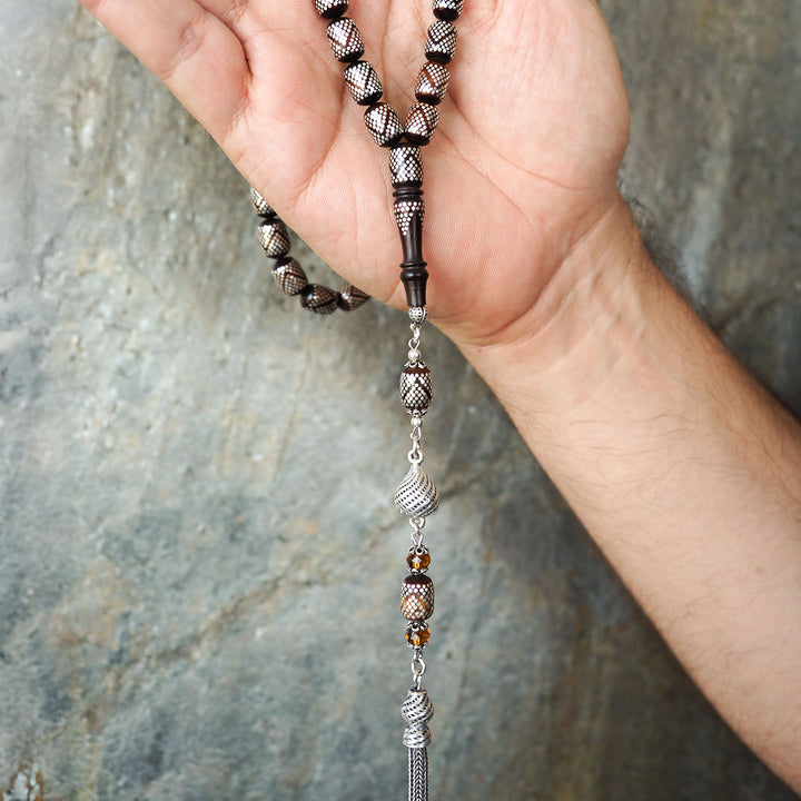 Silver-Embellished Kuka Tasbeeh – WATD088