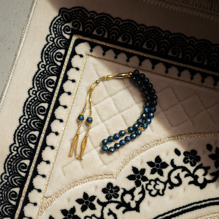 Energy Stone Tasbeeh (Color-Changing) (Gold-Plated Silver Imam Bead and Tassel) - WATE010