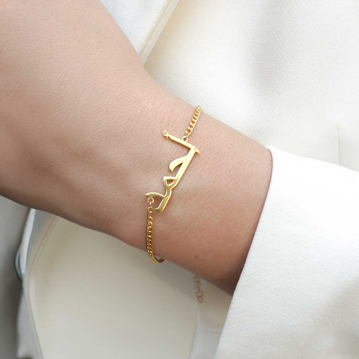 Personalized Name Written Silver Bracelet - WAMT024