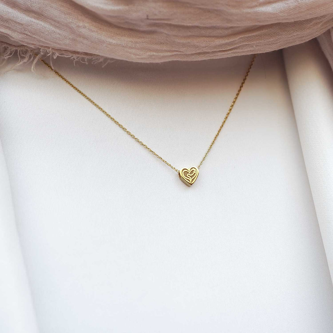 Mother Written Heart Shaped Necklace - WAMT014