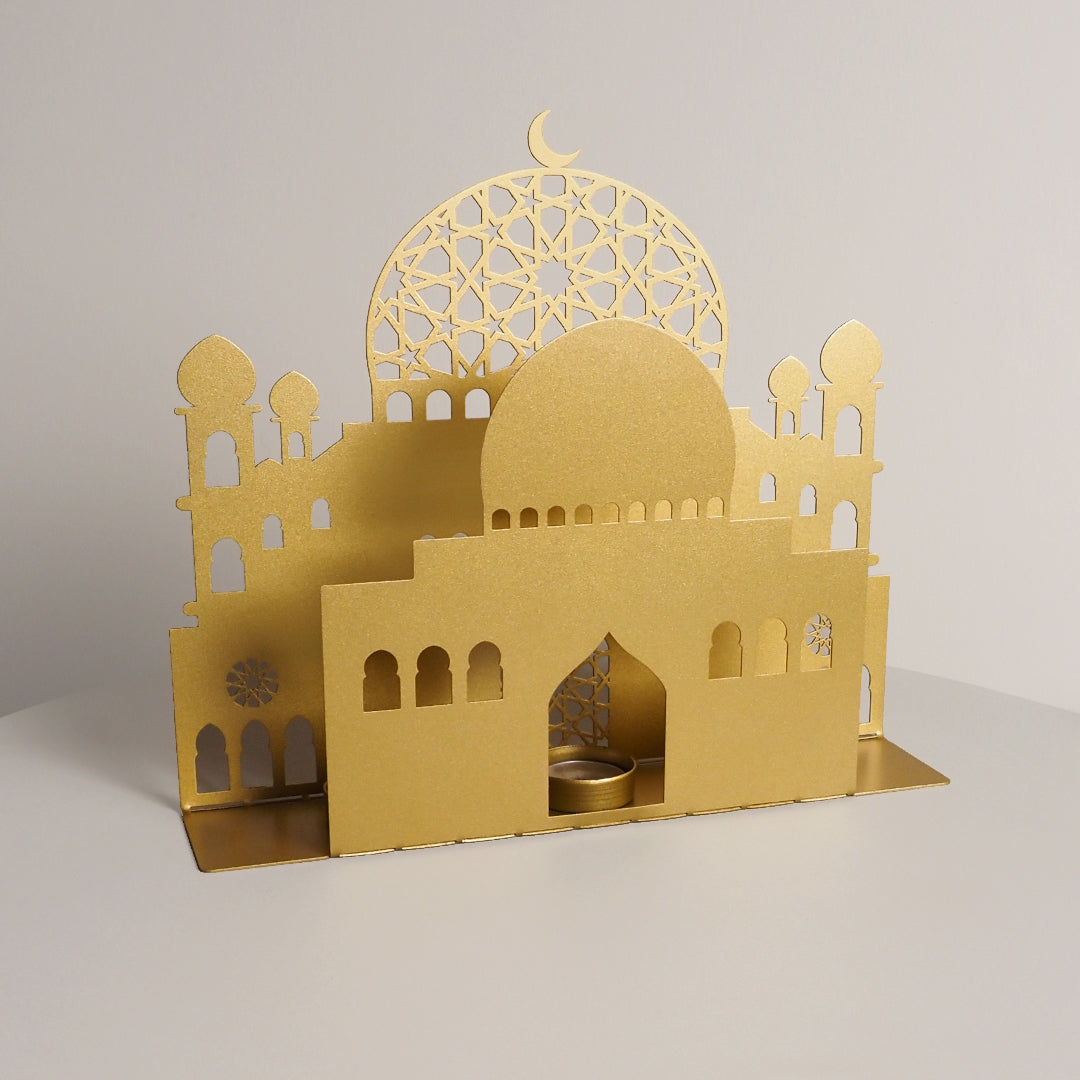 Mosque Patterned Metal Desktop Decor - WAMH150