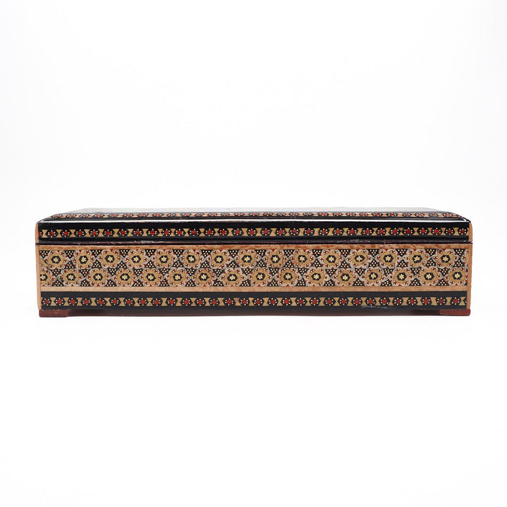 Traditional Motif | Handcrafted Hatem-Inlaid Wooden Box - WAAH087