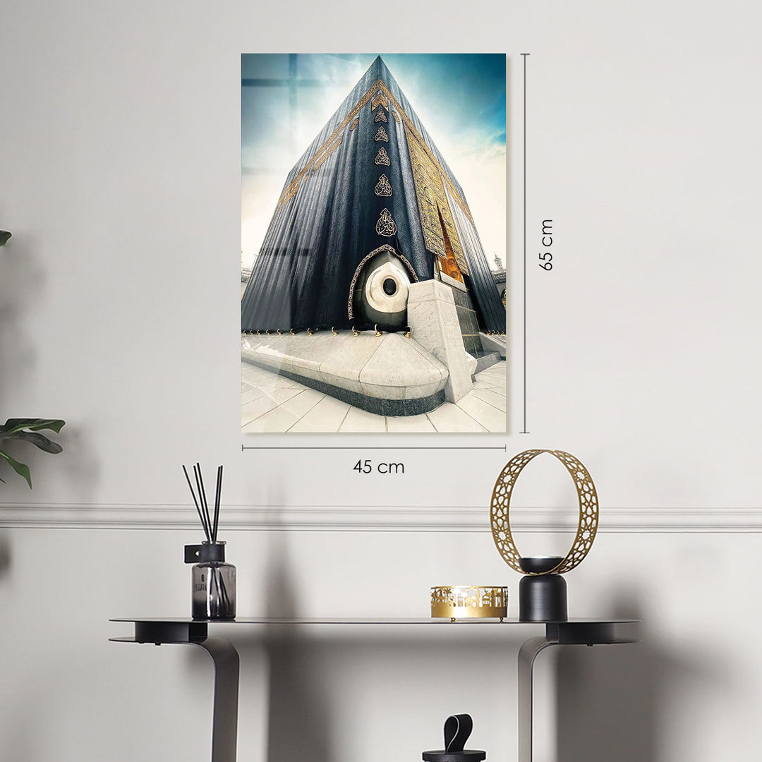 Ḥajar al Aswad Glass Islamic Wall Art - WTC004