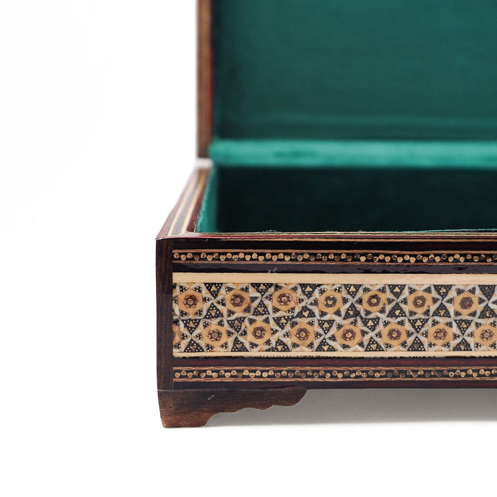 Al Masjid An Nabawi Handcrafted Hatem-Inlaid Wooden Box - WAAH228