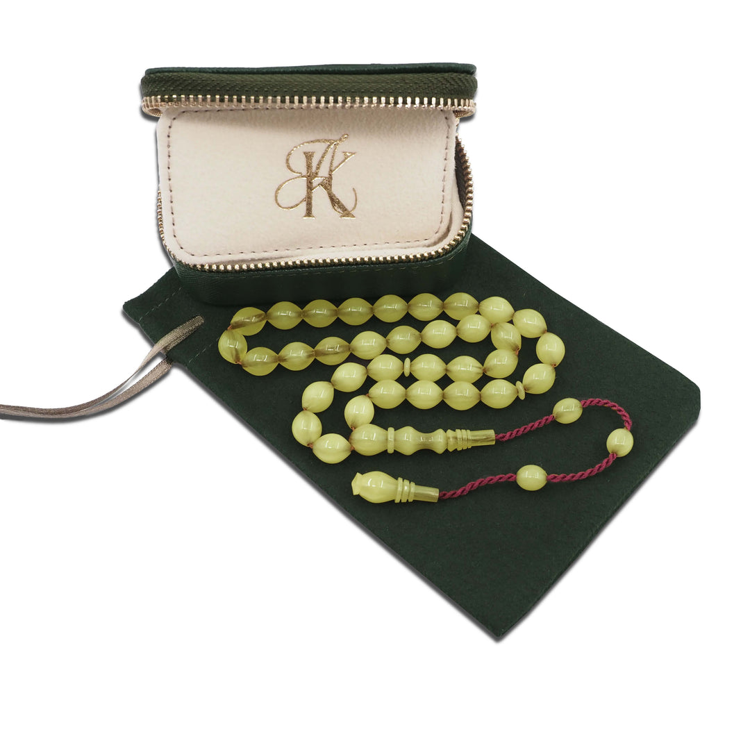 Aydın Köksal Master-Crafted Pressed Amber Tasbeeh with Special Box - WATD849