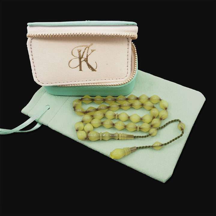 Aydın Köksal Master-Crafted Pressed Amber Tasbeeh with Special Box - WATD850