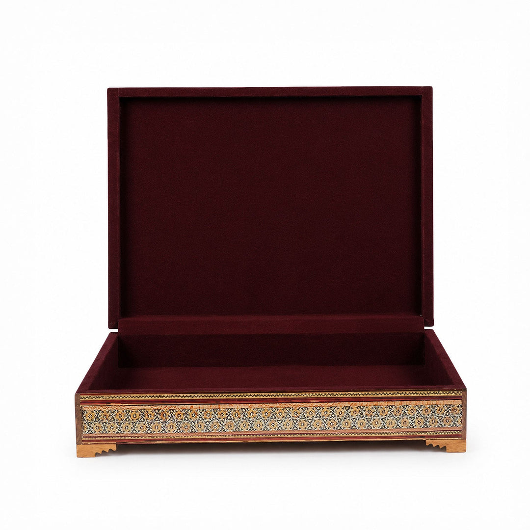 Sultanahmet and Turkish Flag Handcrafted Hatem-Inlaid Wooden Box - WAAH229