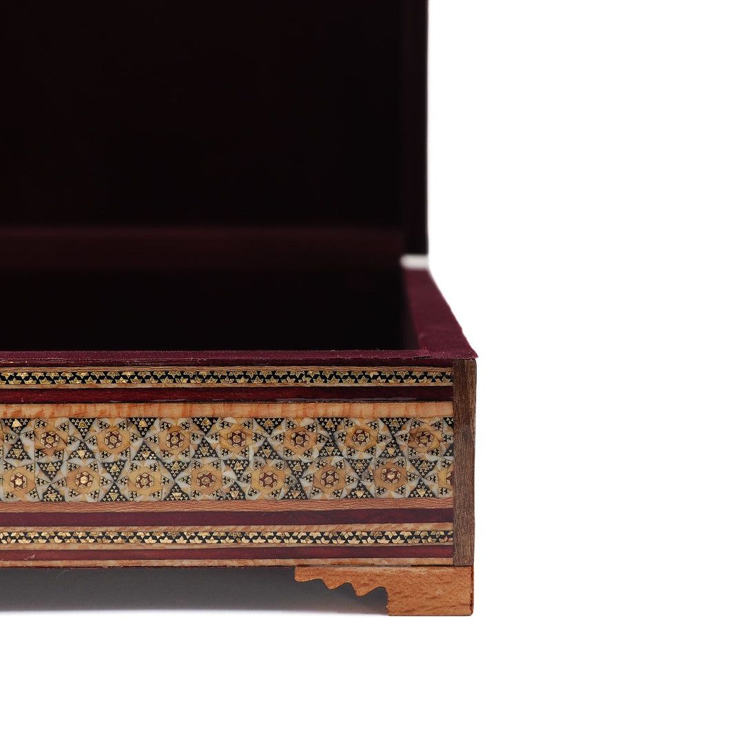 Sultanahmet and Turkish Flag Handcrafted Hatem-Inlaid Wooden Box - WAAH229