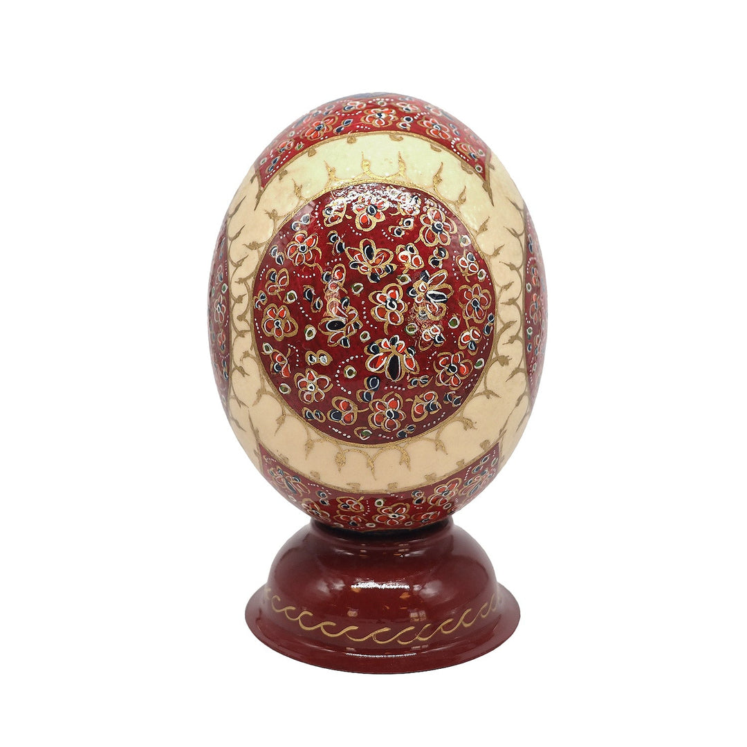 Medallion Motif | Persian Hand-Embellished Ostrich Egg Decor - WAAH018