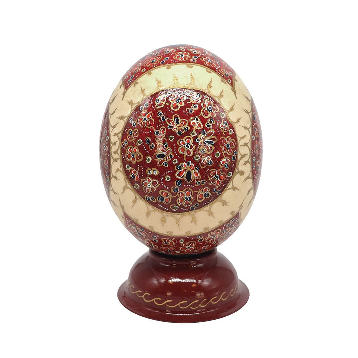 Medallion Motif | Persian Hand-Embellished Ostrich Egg Decor - WAAH018