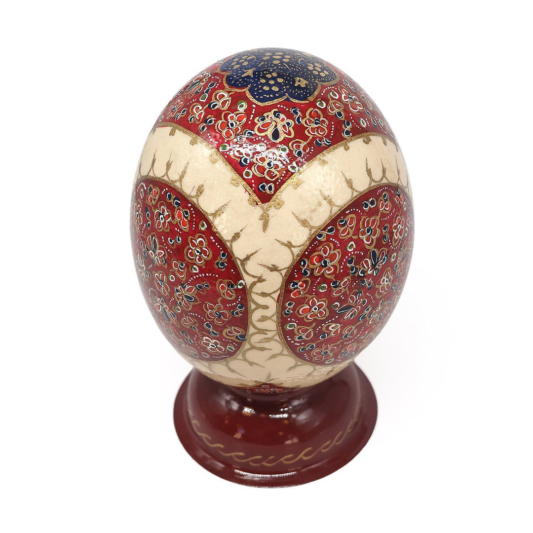 Medallion Motif | Persian Hand-Embellished Ostrich Egg Decor - WAAH018