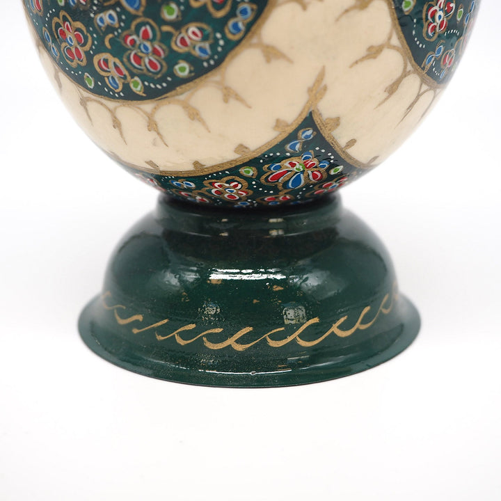 Oval Medallion | Persian Hand-Embellished Ostrich Egg Decor - WAAH020