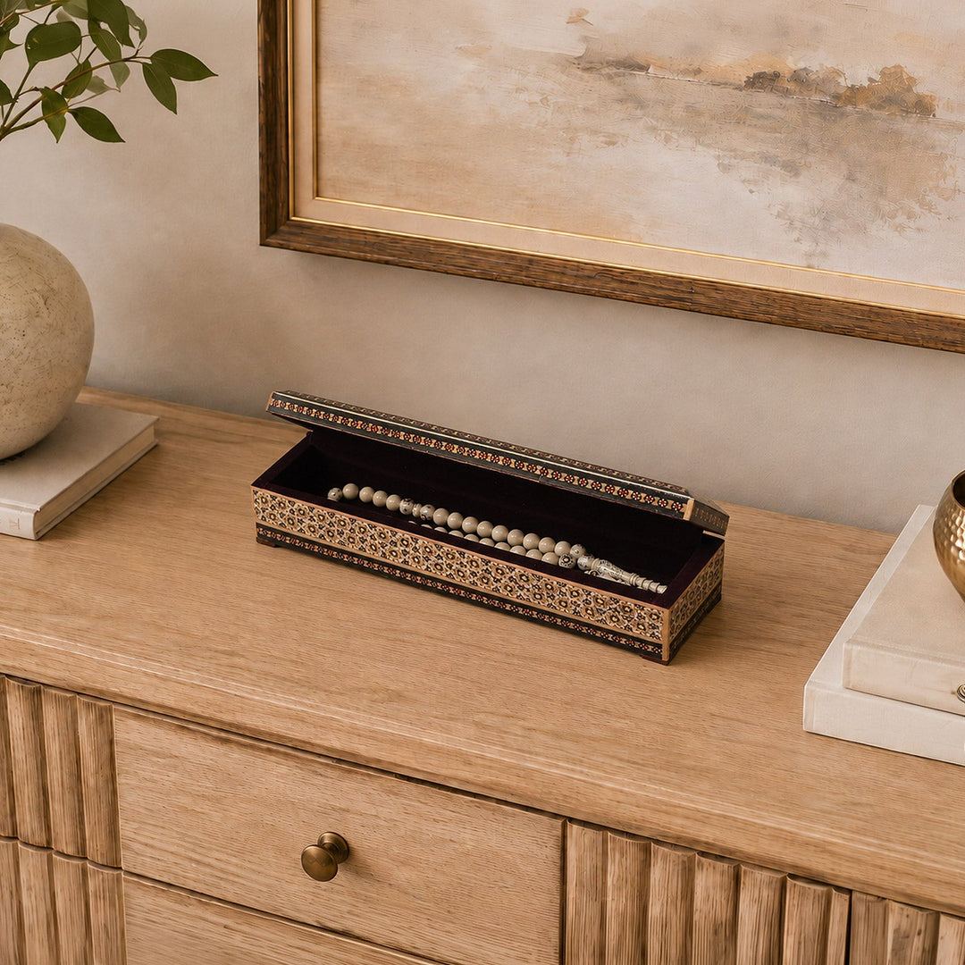Hatem-Inlaid Wooden Box - WAAH025