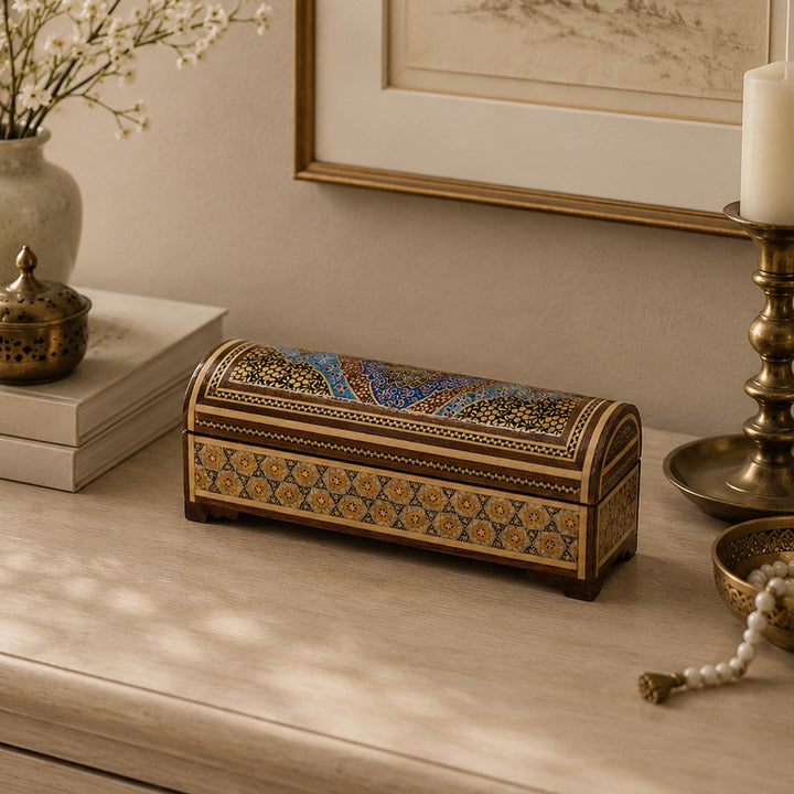 Hatem-Inlaid Wooden Box - WAAH027