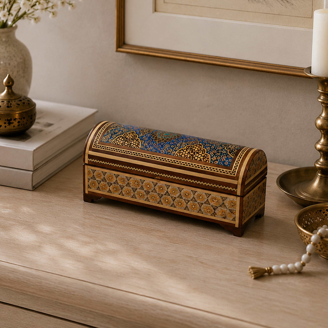 Hatem-Inlaid Wooden Box - WAAH028
