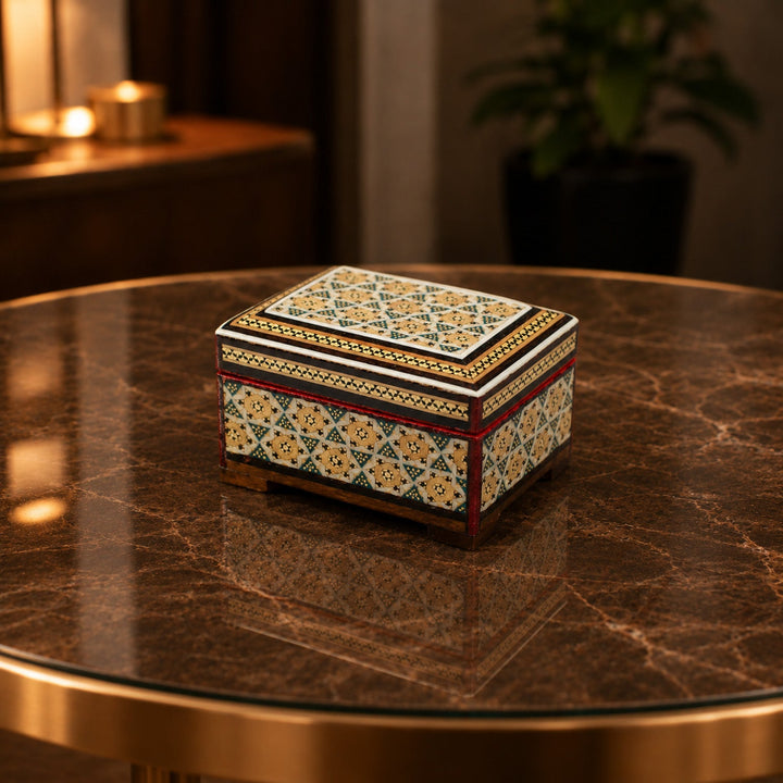 Hatem-Inlaid Wooden Box - WAAH034