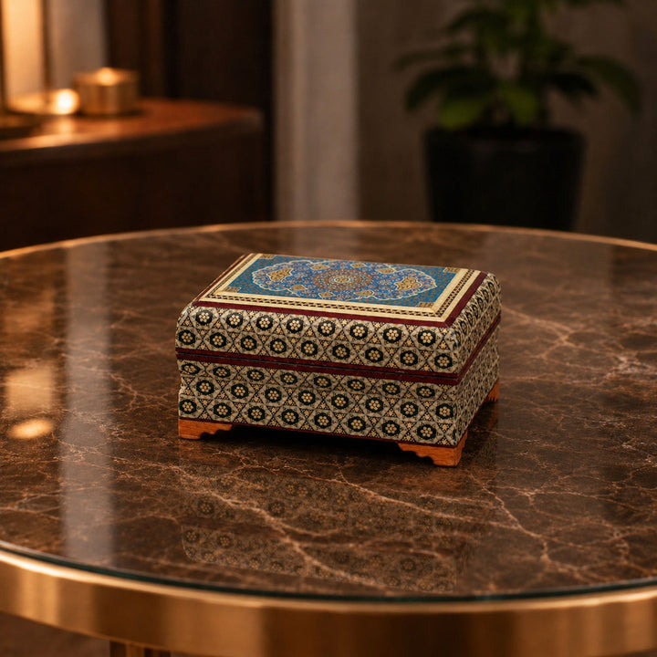 Hatem-Inlaid Wooden Box - WAAH035