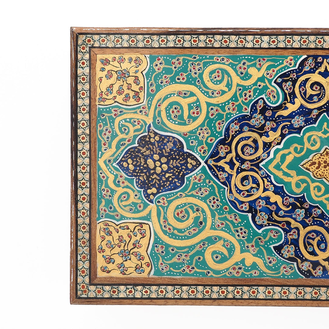 Traditional Motif | Handcrafted Hatem-Inlaid Wooden Box - WAAH116