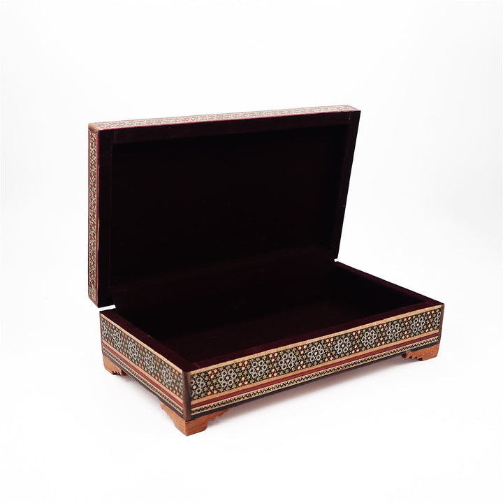 Traditional Motif | Handcrafted Hatem-Inlaid Wooden Box - WAAH118