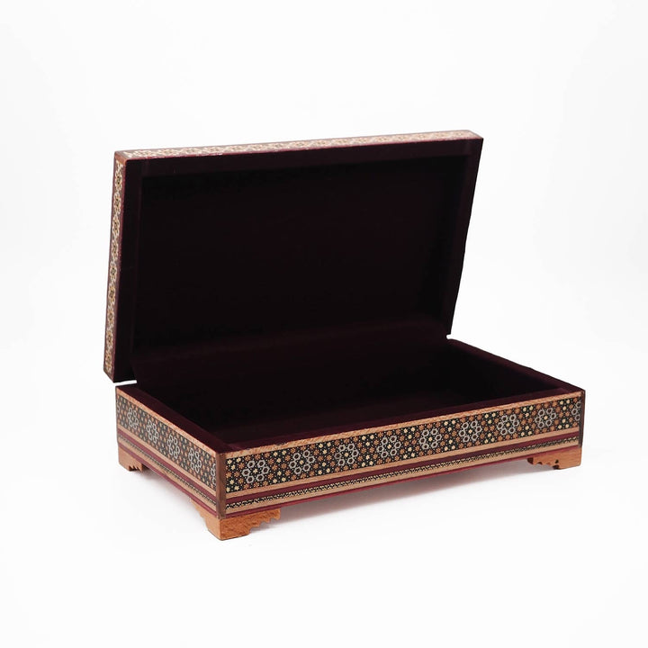 Traditional Motif | Handcrafted Hatem-Inlaid Wooden Box - WAAH119