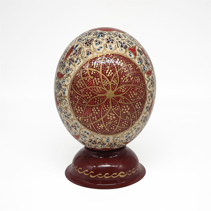 Hand-Embellished Natural Ostrich Egg Ornament – WAAH160